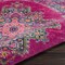 Homeroots 5 ft. Round Fuchsia & Blue Distressed Area Rug 385263 - alternate 5